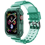 透明錶帶，適用於Apple Watch Series 8&7 45mm / SE 2&6&SE&5&4 44mm / 3&2&1 42mm（透明棕色），7 41mm / 6&SE&5&4 40mm / 3&2&1 38mm，7 45mm / 6&SE&5&4 44mm / 3&2&1 42mm