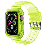 透明錶帶，適用於Apple Watch Series 8&7 45mm / SE 2&6&SE&5&4 44mm / 3&2&1 42mm（透明棕色），7 41mm / 6&SE&5&4 40mm / 3&2&1 38mm，7 45mm / 6&SE&5&4 44mm / 3&2&1 42mm