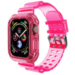 透明錶帶，適用於Apple Watch Series 8&7 45mm / SE 2&6&SE&5&4 44mm / 3&2&1 42mm（透明棕色），7 41mm / 6&SE&5&4 40mm / 3&2&1 38mm，7 45mm / 6&SE&5&4 44mm / 3&2&1 42mm