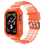 透明錶帶，適用於Apple Watch Series 8&7 45mm / SE 2&6&SE&5&4 44mm / 3&2&1 42mm（透明棕色），7 41mm / 6&SE&5&4 40mm / 3&2&1 38mm，7 45mm / 6&SE&5&4 44mm / 3&2&1 42mm