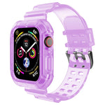 透明錶帶，適用於Apple Watch Series 8&7 45mm / SE 2&6&SE&5&4 44mm / 3&2&1 42mm（透明棕色），7 41mm / 6&SE&5&4 40mm / 3&2&1 38mm，7 45mm / 6&SE&5&4 44mm / 3&2&1 42mm
