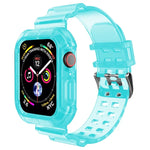 透明錶帶，適用於Apple Watch Series 8&7 45mm / SE 2&6&SE&5&4 44mm / 3&2&1 42mm（透明棕色），7 41mm / 6&SE&5&4 40mm / 3&2&1 38mm，7 45mm / 6&SE&5&4 44mm / 3&2&1 42mm
