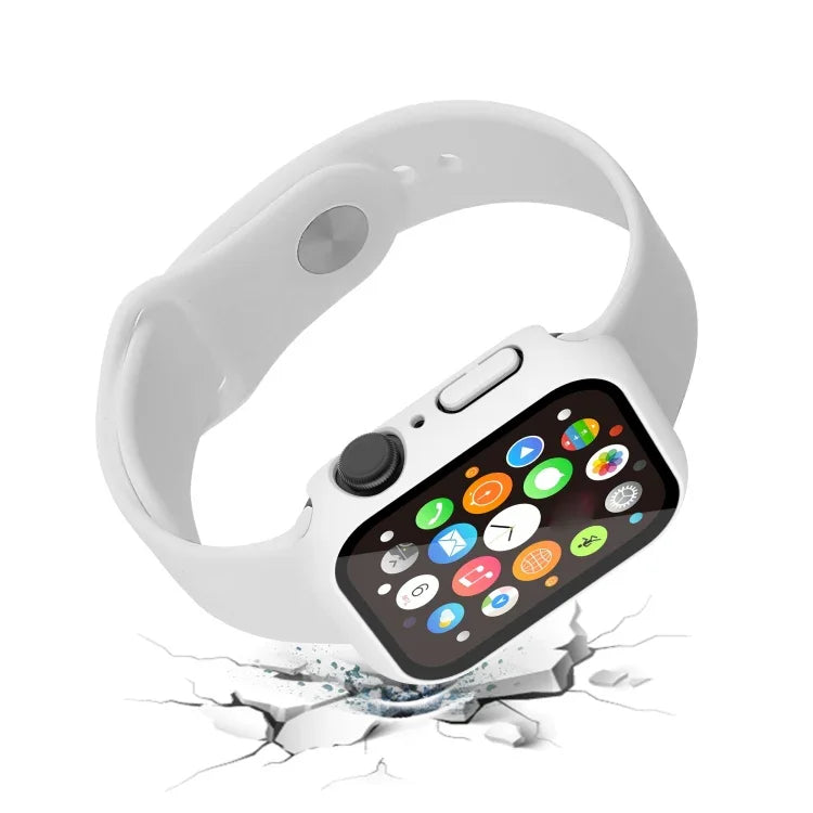 防水 PC+鋼化膜錶殼，適用於 Apple Watch Series 9 / 8 / 7 41mm，適用於 Apple Watch Series 9 / 8 / 7 45mm