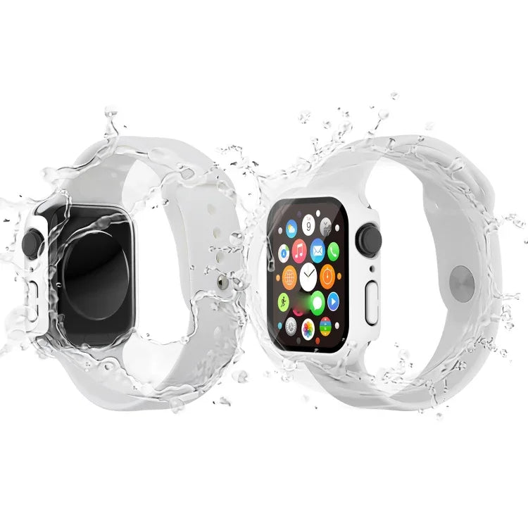 防水 PC+鋼化膜錶殼，適用於 Apple Watch Series 9 / 8 / 7 41mm，適用於 Apple Watch Series 9 / 8 / 7 45mm