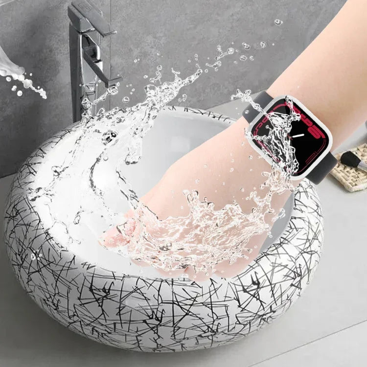 防水 PC+鋼化膜錶殼，適用於 Apple Watch Series 9 / 8 / 7 41mm，適用於 Apple Watch Series 9 / 8 / 7 45mm