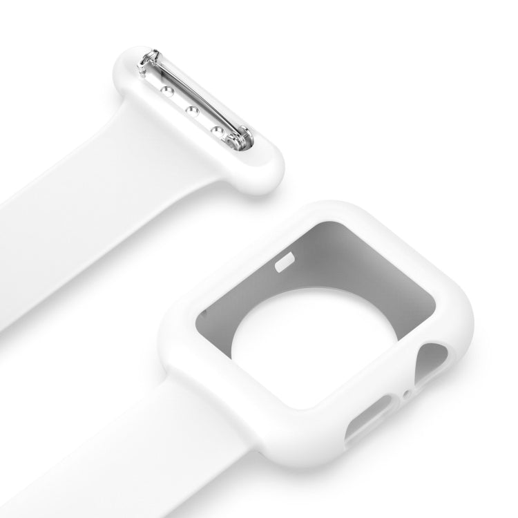 矽膠護士胸針錶帶保護殼，適用於 Apple Watch 系列，7 41mm / 6&SE&5&4 40mm / 3&2&1 38mm，7 45mm / 6&SE&5&4 44mm / 3&2&1 42mm