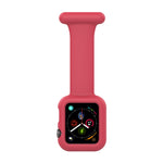 矽膠護士胸針錶帶保護殼，適用於 Apple Watch 系列，7 41mm / 6&SE&5&4 40mm / 3&2&1 38mm，7 45mm / 6&SE&5&4 44mm / 3&2&1 42mm