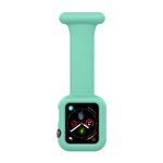 矽膠護士胸針錶帶保護殼，適用於 Apple Watch 系列，7 41mm / 6&SE&5&4 40mm / 3&2&1 38mm，7 45mm / 6&SE&5&4 44mm / 3&2&1 42mm