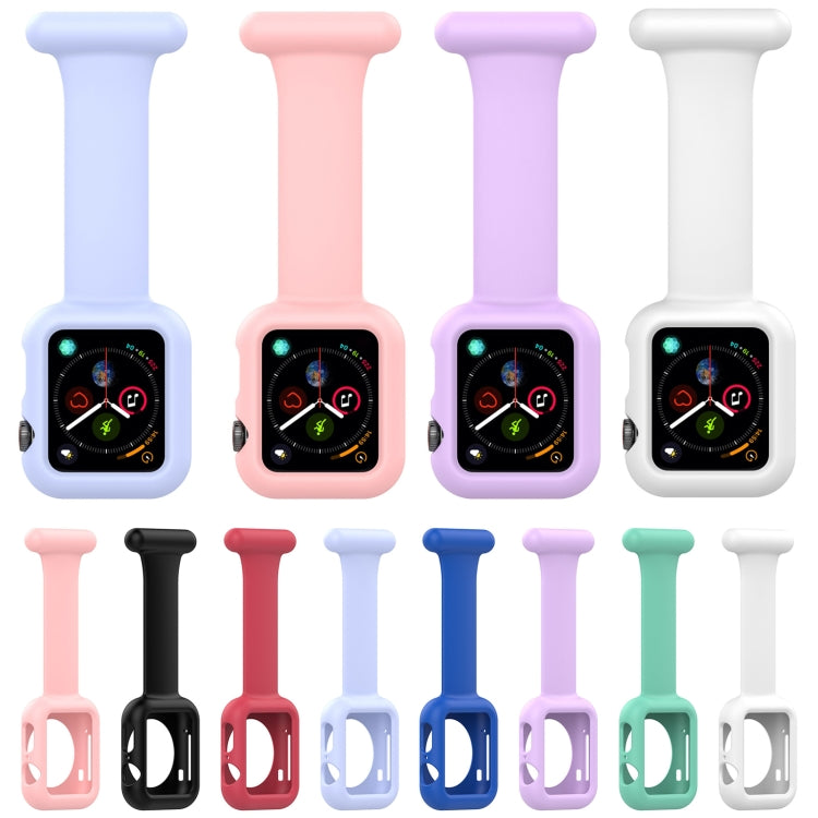 矽膠護士胸針錶帶保護殼，適用於 Apple Watch 系列，7 41mm / 6&SE&5&4 40mm / 3&2&1 38mm，7 45mm / 6&SE&5&4 44mm / 3&2&1 42mm