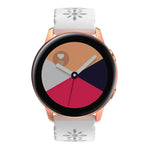梅花鏤空矽膠錶帶，適用於 Samsung Galaxy Watch4 40/44mm，Samsung Galaxy Watch4 Classic 42/46mm