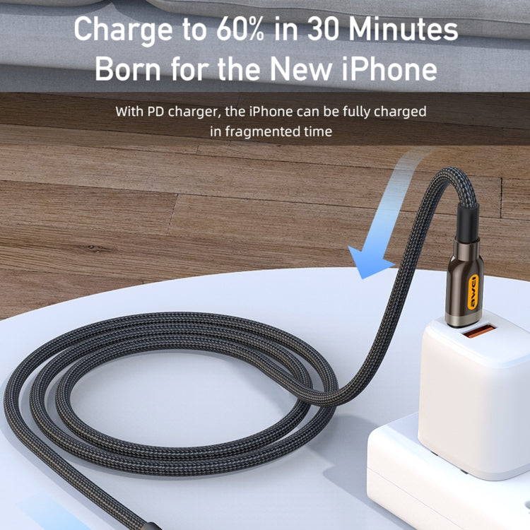 awei CL-125L Type-C / USB-C 轉 8 Pin 快充數據線，長度：1米
