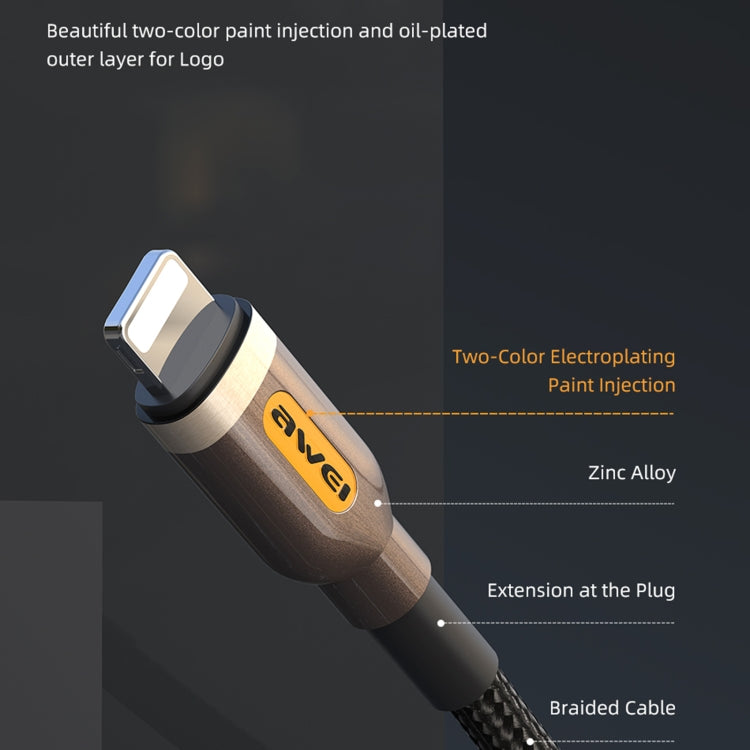 awei CL-125L Type-C / USB-C 轉 8 Pin 快充數據線，長度：1米