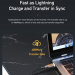 awei CL-125L Type-C / USB-C 轉 8 Pin 快充數據線，長度：1米