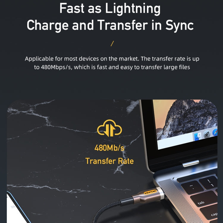 awei CL-125L Type-C / USB-C 轉 8 Pin 快充數據線，長度：1米