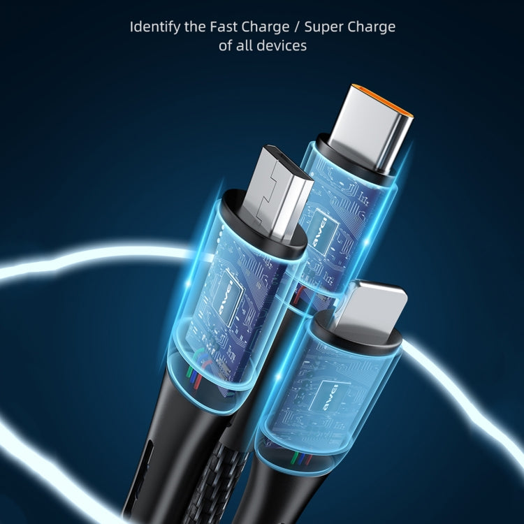 awei CL-972 Type-C / USB-C + 8 Pin + Micro USB 三合一快充數據線，長度：1.2米