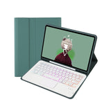 T07B-AS 皮膚觸感筆槽觸控板藍牙鍵盤皮革平板保護套，適用於 iPad 9.7 2018&2017 / Pro 9.7 / Air 2，適用於 iPad 10.2 2021&2020&2019/Air 2019/Pro 10.5，適用於 iPad Air 11 2025 / 2024 / Pro 11 2021&2020&2018