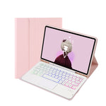 T07B-AS 皮膚觸感筆槽觸控板藍牙鍵盤皮革平板保護套，適用於 iPad 9.7 2018&2017 / Pro 9.7 / Air 2，適用於 iPad 10.2 2021&2020&2019/Air 2019/Pro 10.5，適用於 iPad Air 11 2025 / 2024 / Pro 11 2021&2020&2018