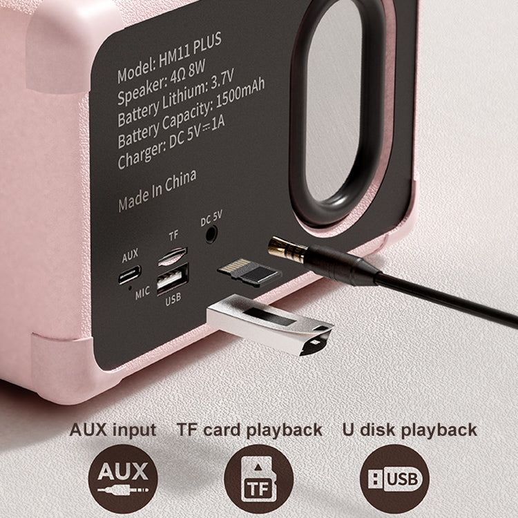 HM11 PLUS 便攜HIFI迷你復古無線藍牙音箱，HM11 PLUS（黃色）、HM11 PLUS（黑色）、HM11 PLUS（紫色）、HM11 PLUS（粉色）、HM11 PLUS（綠色）