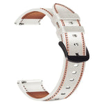 縫線真皮錶帶，適用於 Samsung Galaxy Watch 3 45mm，Huawei Watch GT 3 46mm