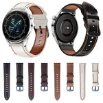 縫線真皮錶帶，適用於 Samsung Galaxy Watch 3 45mm，Huawei Watch GT 3 46mm