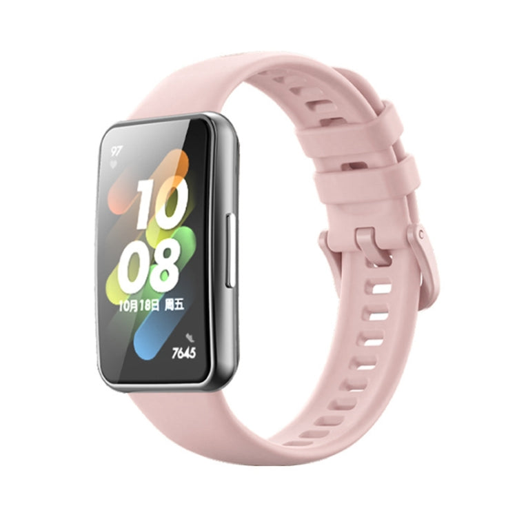 Pure Color Silicone Watch Band, For Huawei Band 7 / Honor Band 7