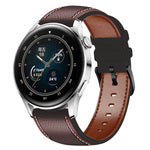 Tricolor Stitching Genuine Leather Watch Band, For Huawei Watch GT 3