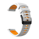 梯形三排孔矽膠錶帶，適用於 Samsung Galaxy Watch 4／Watch4 Classic，Samsung Galaxy Watch 42mm，Samsung Galaxy Watch 46mm，Samsung Galaxy Watch Active