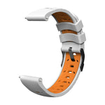 梯形三排孔矽膠錶帶，適用於 Samsung Galaxy Watch 4／Watch4 Classic，Samsung Galaxy Watch 42mm，Samsung Galaxy Watch 46mm，Samsung Galaxy Watch Active