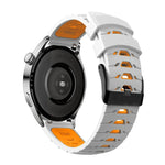 梯形三排孔矽膠錶帶，適用於 Samsung Galaxy Watch 4／Watch4 Classic，Samsung Galaxy Watch 42mm，Samsung Galaxy Watch 46mm，Samsung Galaxy Watch Active