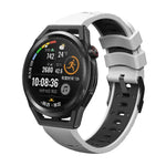 梯形三排孔矽膠錶帶，適用於 Samsung Galaxy Watch 4／Watch4 Classic，Samsung Galaxy Watch 42mm，Samsung Galaxy Watch 46mm，Samsung Galaxy Watch Active