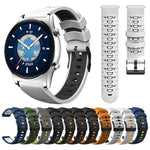 梯形三排孔矽膠錶帶，適用於 Samsung Galaxy Watch 4／Watch4 Classic，Samsung Galaxy Watch 42mm，Samsung Galaxy Watch 46mm，Samsung Galaxy Watch Active