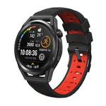 梯形三排孔矽膠錶帶，適用於 Samsung Galaxy Watch 4／Watch4 Classic，Samsung Galaxy Watch 42mm，Samsung Galaxy Watch 46mm，Samsung Galaxy Watch Active
