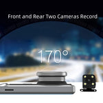 Anytek A60 車用 4 吋 IPS 螢幕高清 1080P 170 度廣角雙鏡頭 ADAS 行車記錄器，A60