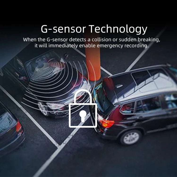 Anytek A60 車用 4 吋 IPS 螢幕高清 1080P 170 度廣角雙鏡頭 ADAS 行車記錄器，A60