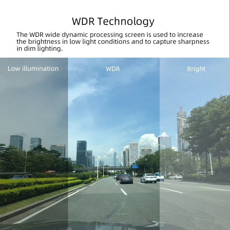 Anytek A60 車用 4 吋 IPS 螢幕高清 1080P 170 度廣角雙鏡頭 ADAS 行車記錄器，A60