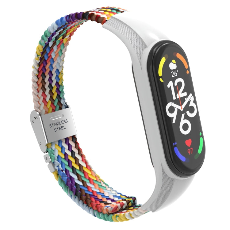 Adjustable Nylon Braided Integrated Watch Band, For Xiaomi Mi Band 7