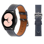 素色織紋皮革錶帶，適用於 Samsung Galaxy Watch4 40mm / 44mm