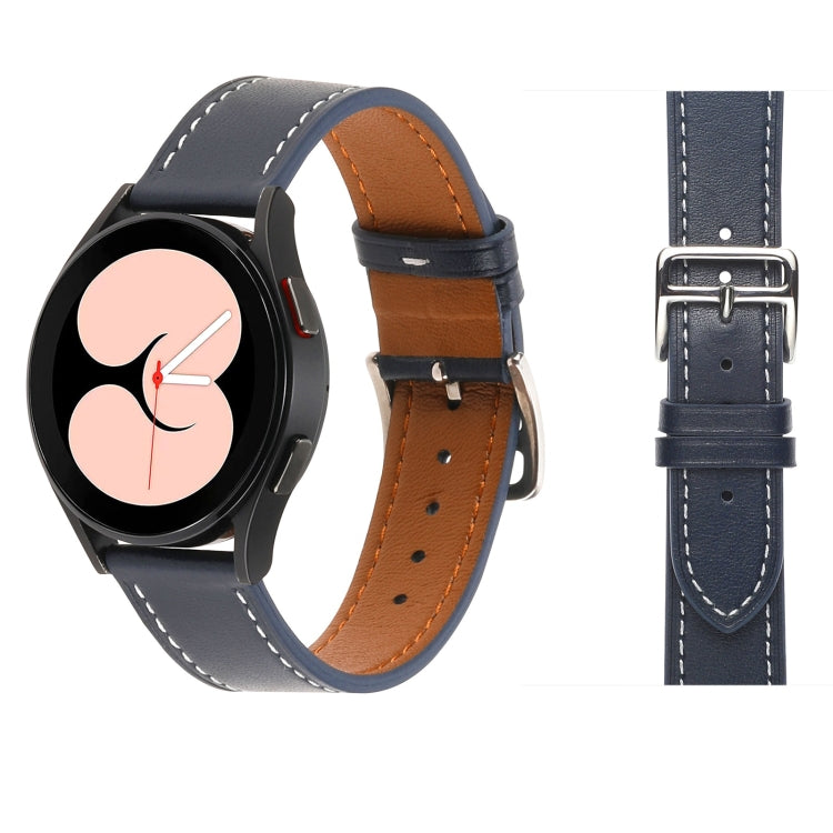 素色織紋皮革錶帶，適用於 Samsung Galaxy Watch4 40mm / 44mm