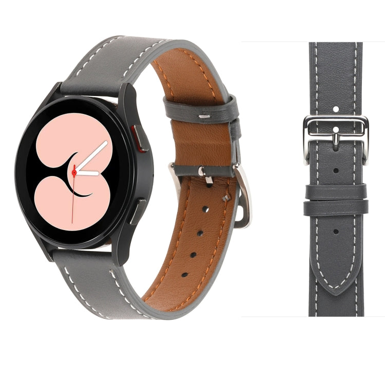 素色織紋皮革錶帶，適用於 Samsung Galaxy Watch4 40mm / 44mm