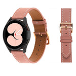 素色織紋皮革錶帶，適用於 Samsung Galaxy Watch4 40mm / 44mm