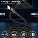 5A 美容紋身 USB 充電線，線長：1米，USB-C / Type-C，Micro USB，8 Pin