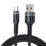 6A 編織風格 USB 充電線，線長：1米，USB-C / Type-C，Micro USB，8 Pin