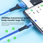 6A 編織風格 USB 充電線，線長：1米，USB-C / Type-C，Micro USB，8 Pin