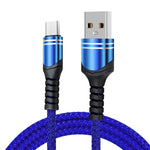 6A 編織風格 USB 充電線，線長：1米，USB-C / Type-C，Micro USB，8 Pin
