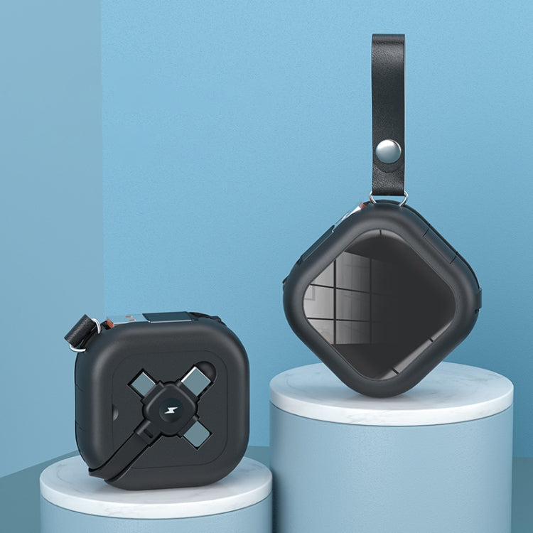 三合一 USB 轉 8Pin + Micro USB + USB-C / Type-C 伸縮充電線附手機支架