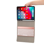 RK11A 背光 TPU 多色光藍牙鍵盤橫翻皮革保護套，適用於 iPad Pro 11 2020 / 2018，帶支架和筆槽