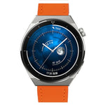 素面織紋真皮錶帶，適用於 Samsung Galaxy Watch4 20mm，適用於 Huawei Watch GT 3 Pro 22mm