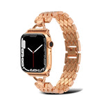 D 形菱形金屬錶帶，適用於 Apple Watch 系列，7 45毫米 / 6&SE&5&4 44毫米 / 3&2&1 42毫米，7 41毫米 / 6&SE&5&4 40毫米 / 3&2&1 38毫米
