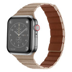 強力磁吸皮革錶帶，適用於 Apple Watch 系列，7 41mm / 6&SE&5&4 40mm / 3&2&1 38mm，7 45mm / 6&SE&5&4 44mm / 3&2&1 42mm