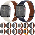 強力磁吸皮革錶帶，適用於 Apple Watch 系列，7 41mm / 6&SE&5&4 40mm / 3&2&1 38mm，7 45mm / 6&SE&5&4 44mm / 3&2&1 42mm